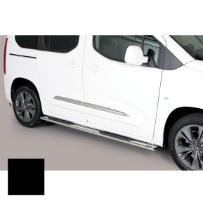 Ovalt Kanalrør med trinn Toyota Proace City Verso '19-, (SWB) svart