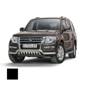 Støtfanger Rør Nedre, MITSUBISHI PAJERO 2014 -, d70mm, sort