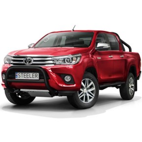 Frontbøyle, TOYOTA HILUX 2021-, d70mm, sort (Ikke Invincible, Rogue, Rugged)