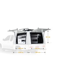 Tradesman Service Body, Mitsubishi L200 '15-, Ex/Cab, Pearl White (W54)