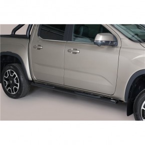 Stigtrinn, Oval m/step, VW Amarok '23-, sort