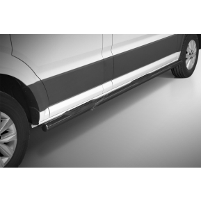 Stigtrinn m/ 2 step begge sider Volkswagen Crafter '17- (L4 = 4490mm), 70mm, sort
