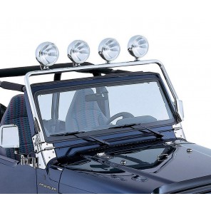 Lysbøyle frontrute  Jeep TJ 97-06 rustfritt