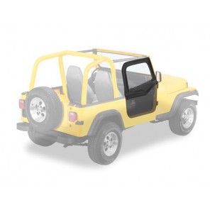 Bestop øvre halvdører Jeep YJ sort denim