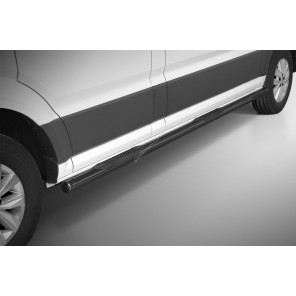 Stigtrinn m/ 2 step begge sider Volkswagen Crafter '17- (L4 = 4490mm), 70mm, sort